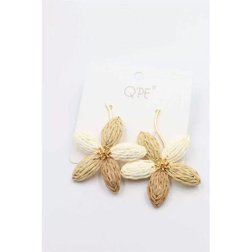 Hasır Çiçek Küpe - ÇOK RENKLİ