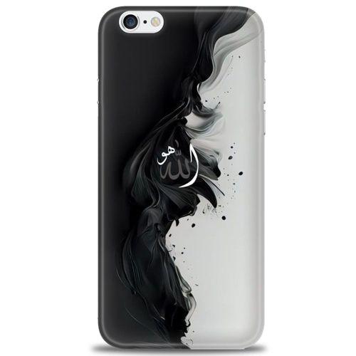 iPhone 6 Plus Kılıf HD Baskılı Kılıf - Siyah ve Beyaz + Tam Ekran Koruyucu