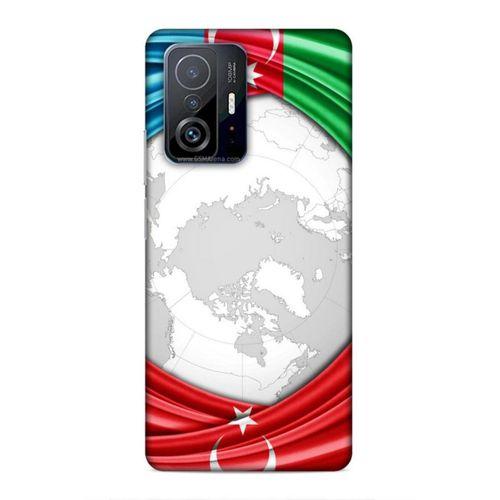 Xiaomi Mi 11T Pro 5G Uyumlu Kılıf Azarbaijan (17) Tasarım Kılıf Dünya Bayraklar