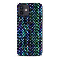 Apple iPhone 12 Kılıf Dragons (1) Kılıfı Ejderha Pulları Rainbow