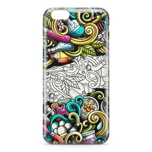 Apple iPhone 6 6s Kılıf Kimya Doodle Arka Kapak Koruma Desenli Full Koruyucu