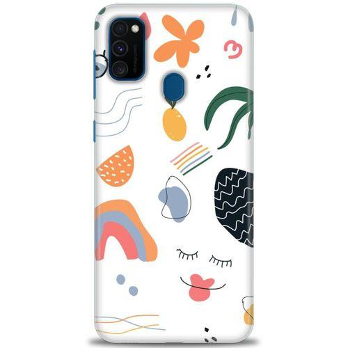 Samsung Galaxy M30S Kılıf HD Baskılı Kılıf - Drawing + Tam Ekran Koruyucu