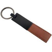 Taba Renk Deri Metal Anahtarlık