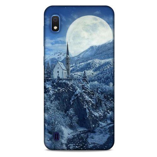 Samsung Galaxy A10 Kılıf Snowix (49) Ultra Silikon Kılıf Beyaz Mavi