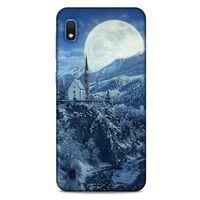 Samsung Galaxy A10 Kılıf Snowix (49) Ultra Silikon Kılıf Beyaz Mavi