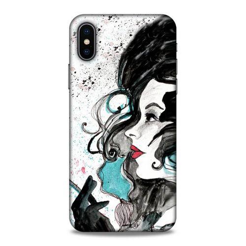 Lopard Apple iPhone XS Uyumlu Kılıf Sürreal Yüzler ♀ (24) Darbe Emici Kılıf Desenli