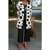 Kadın Uzun Kollu önü Açık Modal Ceket Kolsuz Viskon Iki Iplik Bluz Ve Pantolon üçlü Takım