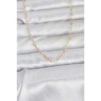 CM 14K Gold Renk Kalp Zincirli 60 cm Kadın Kolye