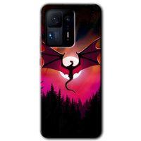 MRCİLETİSİM Xiaomi Mi Mix 4 Kılıf HD Desen Baskılı Arka Kapak+Temperli Cam - Dragon Night