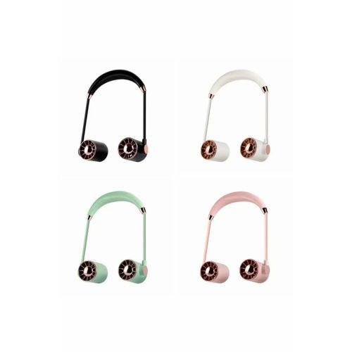 Boyunluk Fan Hava Soğutucu Vantilatör Boyuna Asmalı Şarjlı 3 Kademeli Mini Klima Beyaz