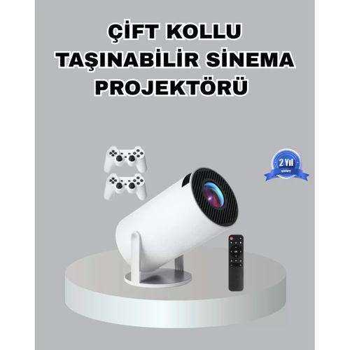 Taşınabilir Projeksiyon Cihazı 4k Destekli Wi-fi Kablosuz Ekran Yansıtma