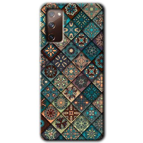 Samsung Galaxy S20 FE Kılıf Baskılı Kapak - Mat Mandala +Tam Kaplayan Mat Seramik