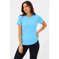 Basic Tişört Bisiklet Yaka Kısa Kol Günlük Yazlık Slim Fit T-Shirt - Turkuaz