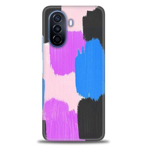 Tecno Pova Neo 2 Kılıf HD Baskılı Kılıf - Mor Siyah + Tam Ekran Koruyucu