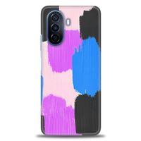 Tecno Pova Neo 2 Kılıf HD Baskılı Kılıf - Mor Siyah + Tam Ekran Koruyucu