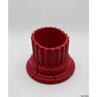 Kırmızı Klasik Sütun Form Mini Dekoratif Saksı – 7 Cm Masaüstü & Ofis Dekoru