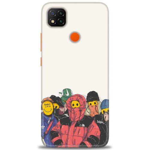 Xiaomi Redmi 9C Kılıf HD Baskılı Kılıf - Adamlar + Tam Ekran Koruyucu