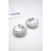 Telkari Halka Küpe - Gümüş