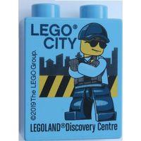 Legoland Discovery Centre 2019 Policeman Pattern Duplo Brick 1x2x2