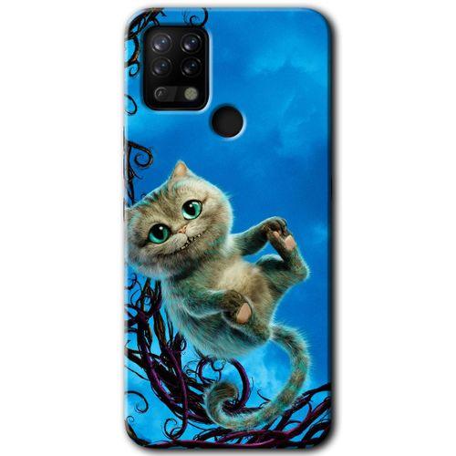 Tecno Pova Kılıf HD Desen Baskılı Arka Kapak - Çılgın Kedi + Kırılmaz Cam