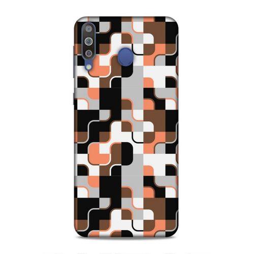 Samsung Galaxy M30 Uyumlu Kılıf Insomnia (47) Crystal Flex Kılıf Siyah Portakal