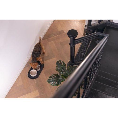 Beeztees DBL Mama Su Kabı Servisi, Silikon, Kaymaz, Antrasit, 55x30x1,7cm