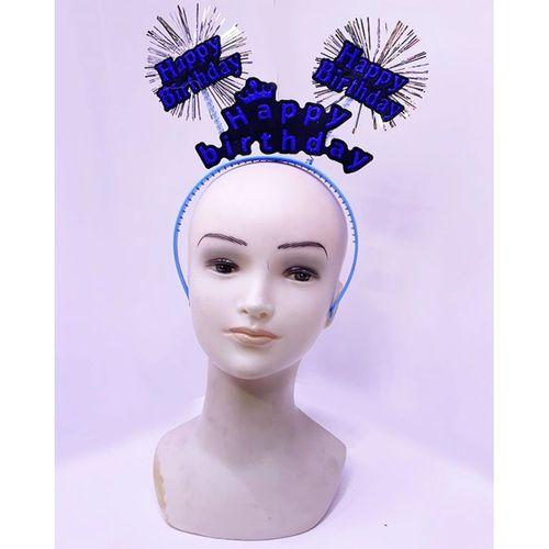 Happy Birthday Neon Mavi Doğum Günü Tacı