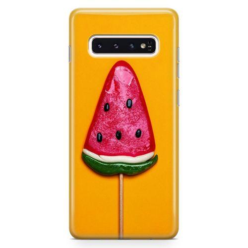Samsung Galaxy S10 Plus Kılıf Karpuz Şekeri Arka Kapak Koruma Desenli Full Koruyucu