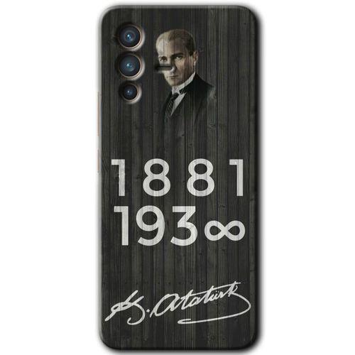 Vivo V23 5G Kılıf HD Desen Baskılı Arka Kapak - Atatürk Ahşap İmza