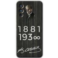 Vivo V23 5G Kılıf HD Desen Baskılı Arka Kapak - Atatürk Ahşap İmza