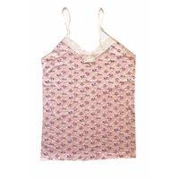 Kadın Askılı Desenli Atlet Dantelli Empirme Pamuklu Penye D10