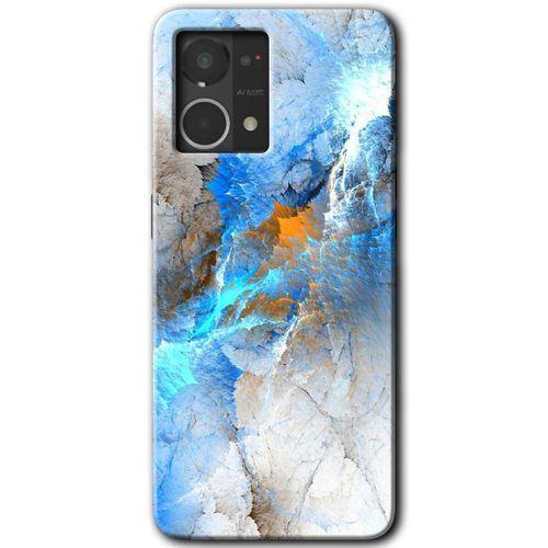 Potkal Hediye Fabrikası Oppo Reno 7 4G Kılıf HD Desen Baskılı Arka Kapak - Mavi Buzul