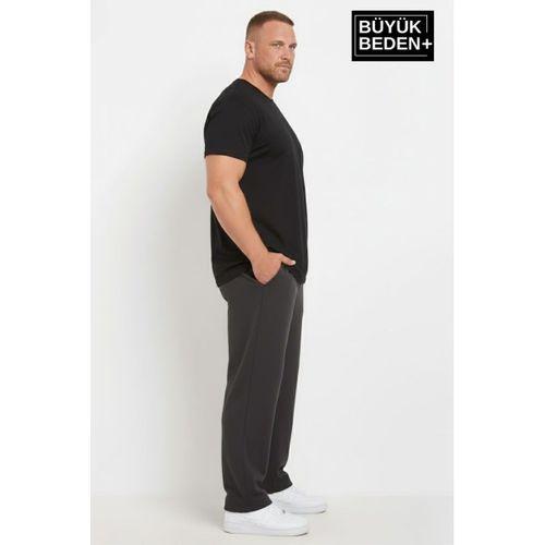 Erkek Büyük Beden Rahat Kalıp Paça Reçmeli İnce Eşofman Altı SPR26BEA952