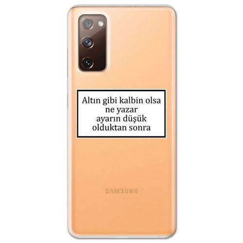 Galaxy S20 Fe Kılıf HD Yazı Baskılı Silikon Arka Kapak - Yazı 3