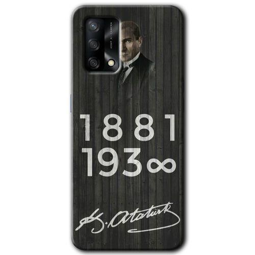 Oppo A54 Kılıf HD Desen Baskılı Arka Kapak - Atatürk Ahşap İmza