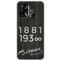 Oppo A54 Kılıf HD Desen Baskılı Arka Kapak - Atatürk Ahşap İmza