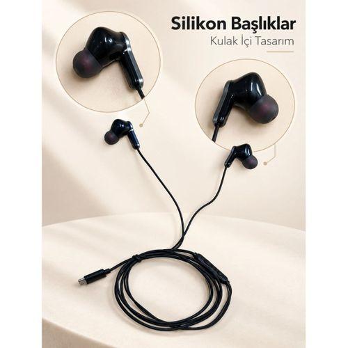 Type C Kablolu Kulak İçi Kulaklık Mikrofonlu Ve Kumandalı