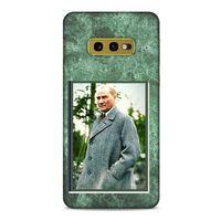 Samsung Galaxy S10e Kılıf Atatürk (20) Koruyucu Kılıf Yeşil Mermer