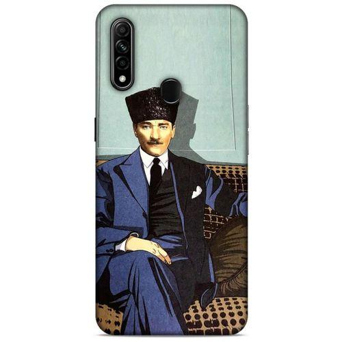 Oppo A31 Kılıf Atatürk (48) Bumper Kılıf Yeşil Duvar