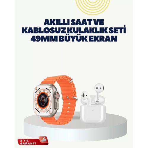 Watch 9 Max Akıllı Saat Kulaklık Seti Sağlık Takipli 45 Mm Geniş Ekran