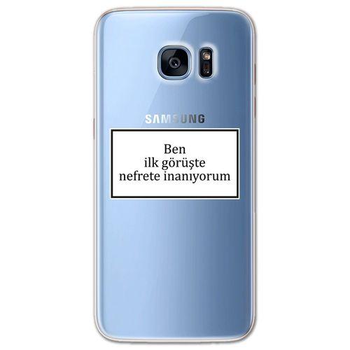 Galaxy S7 Edge Kılıf HD Yazı Baskılı Silikon Arka Kapak - Yazı 13