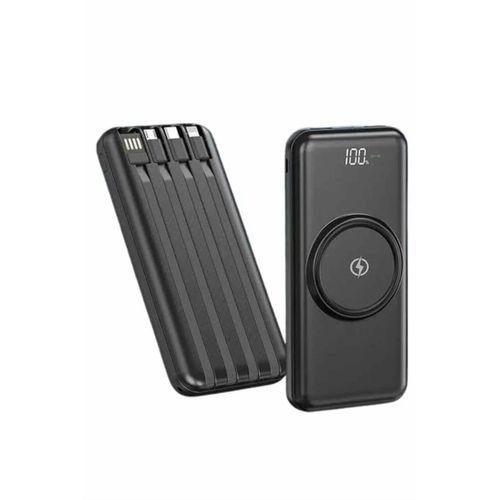 Kablosuz Çoklu Şarj Girişli 10.000 Mah Kablolu Powerbank Taşınabilir