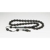 Oltu Taşı Özel Seri  Palmiye Desen İmame Oyma  İşçilikli Tespih