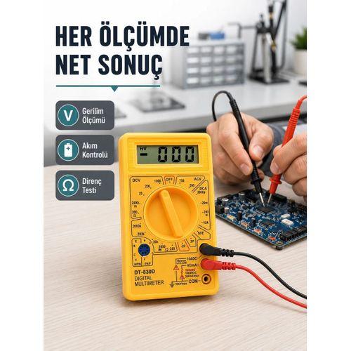 Profesyonel Dijital Multimetre Volt Amper Direnç Ölçümü Yeni Nesil