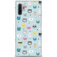 Samsung Galaxy Note 10 Plus Kılıf HD Baskılı Kılıf - Cats + Tam Ekran Koruyucu