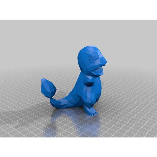 Charmandar Düşük Poligon 3D Baskı (Bu ürün Sadece Plastik parçadır - Almadan Önce Soru Sorabilirsiniz)