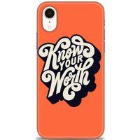 iPhone XR Kılıf HD Baskılı Kılıf - Know Your Worth + Tam Ekran Koruyucu