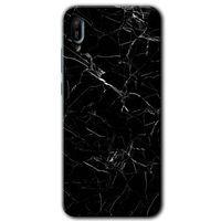 Huawei Y6 2019 Kılıf HD Desen Baskılı Arka Kapak - Siyah Mermer