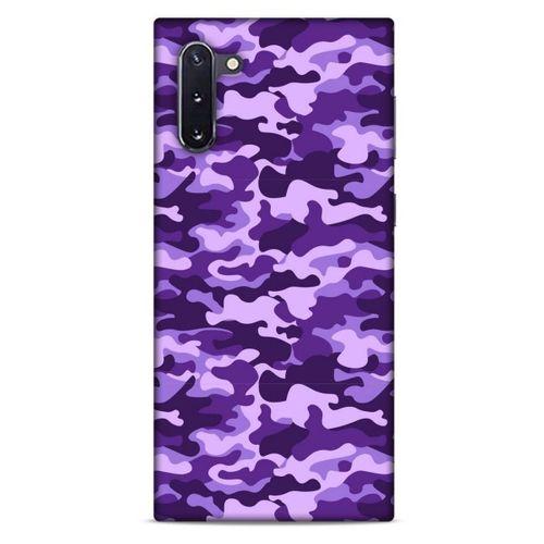 Samsung Galaxy Note 10 Uyumlu Kılıf Mor Delisi (13) Silikon Kap Kamuflaj