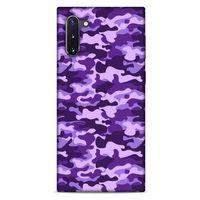 Samsung Galaxy Note 10 Uyumlu Kılıf Mor Delisi (13) Silikon Kap Kamuflaj